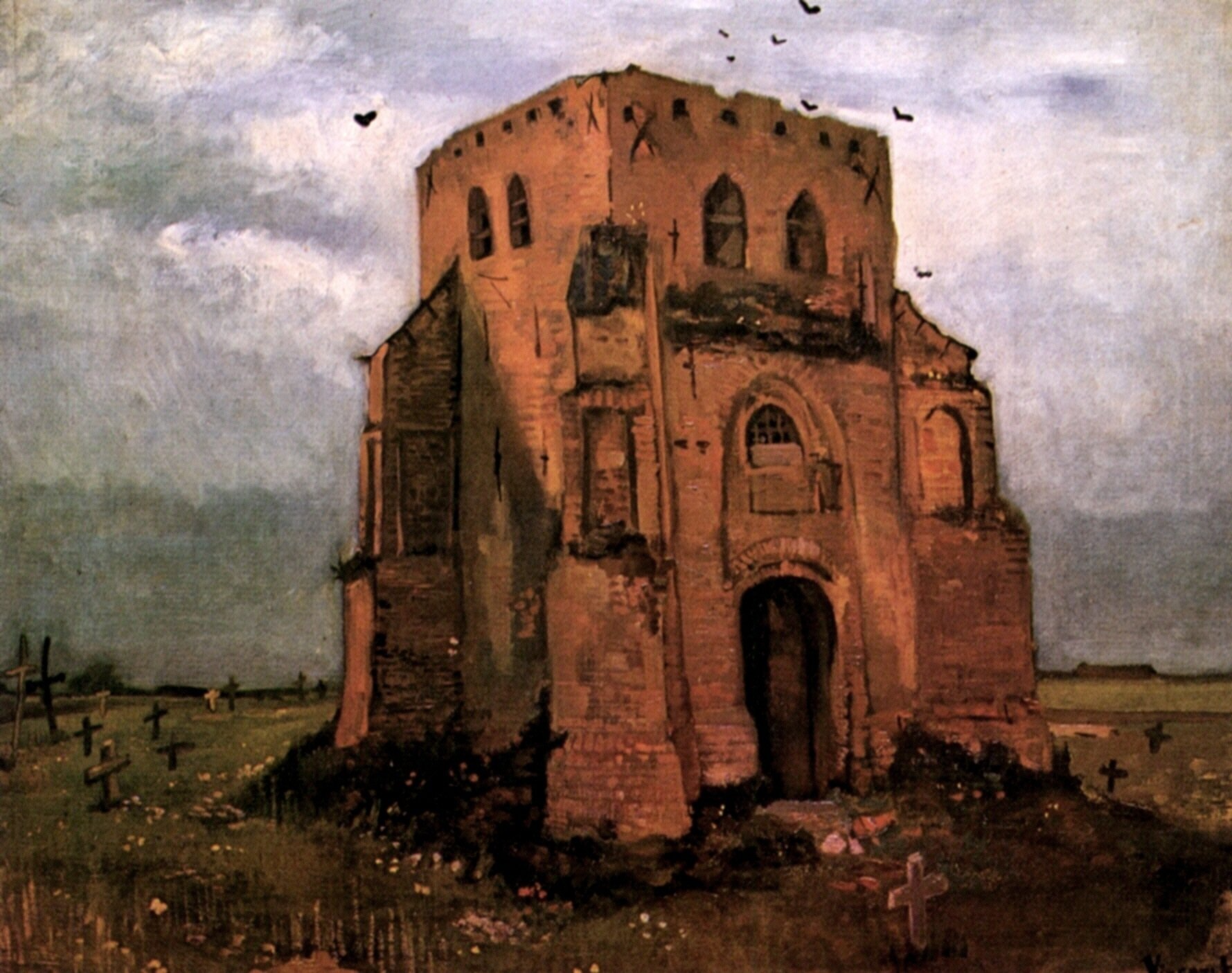  Ван Гог Нюэнен  Старая церковная башня в Нюэнене (Крестьянское кладбище) 1779x1405 